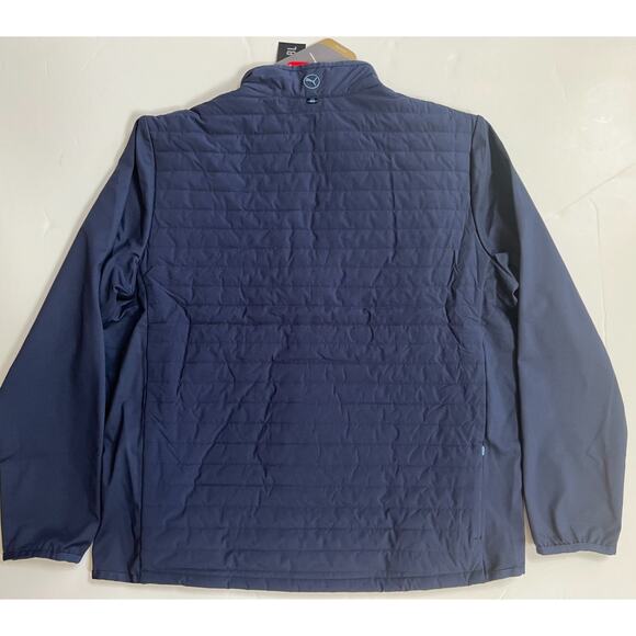 Puma Scotia Quilted Golf Jacket Navy Blue 621525 02 Men's Size XL New - Picture 3 of 16
